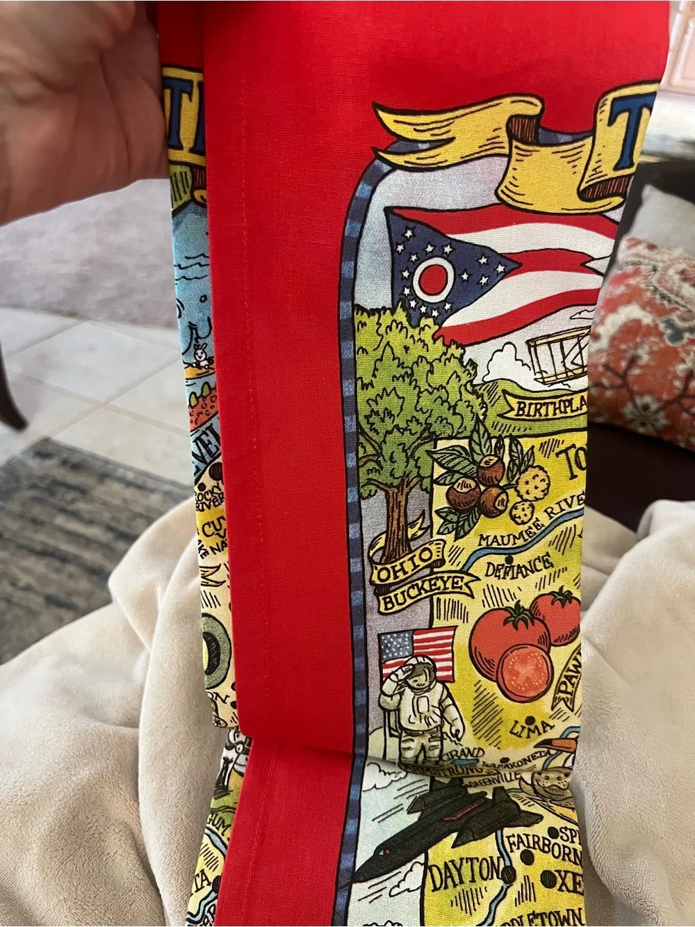 Kay Dee Designs Ohio Map Poster Style Tea Towel, new with tag